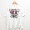XL★古着 ヘインズ Hanes 半袖 ビンテージ Tシャツ メンズ 90年代 90s フロリダ メッセージ 大きいサイズ クルーネック 白 ホワイト 24mar19 中古
