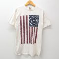 90s 半袖Tシャツ 星条旗 生成り L | 古着