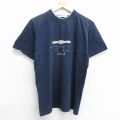 00s 半袖Tシャツ ベネチア刺繍 ネイビー M | 古着
