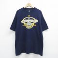 アディダス 00s 半袖Tシャツ ノースウエストバスケットボール ネイビー XL | 古着