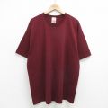 【50%OFF】XL★古着 ウィルソン 半袖 ビンテージ Tシャツ メンズ 00年代 00s ワンポイントロゴ 大きいサイズ クルーネック エンジ 霜降り 24apr09 中古