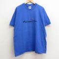 ヘインズ 00s 半袖Tシャツ モヒガンサン刺繍 ブルー XL | 古着
