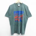 00s 半袖Tシャツ USAロゴ グリーン霜降り XL | 古着