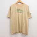 XL★古着 アディダス adidas 半袖 ビンテージ Tシャツ メンズ 00年代 00s ノートルダム アメフト 大きいサイズ コットン クルーネック ベージュ系 カーキ 24apr11 中古