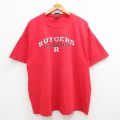 00s 半袖Tシャツ RUTGERS レッド XL | 古着