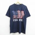 00s 半袖Tシャツ 星条旗 ネイビー L | 古着