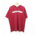 XL★古着 ナイキ NIKE 半袖 ビンテージ Tシャツ メンズ 00年代 00s JUST DO IT 大きいサイズ コットン クルーネック エンジ 24apr23 中古