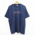 90s 半袖Tシャツ アトランタ刺繍 ネイビー XL | 古着