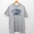 00s 半袖Tシャツ セントトーマス グレー霜降り XL | 古着