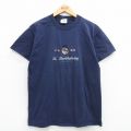 サンバルテルミー 90s 半袖Tシャツ 刺繍 ネイビー L | 古着