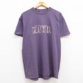 90s 半袖Tシャツ GRANDMA 花刺繍 パープル XL | 古着