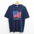 90s 半袖Tシャツ 星条旗 ネイビー L | 古着