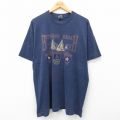 フルーツオブザルーム 90s 半袖Tシャツ ベサニービーチ ネイビー XL | 古着