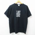 00s 半袖Tシャツ NEVAR LOSE ブラック XL | 古着