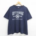 00s 半袖Tシャツ ゲティスバーグ ネイビー XL | 古着