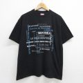 XL★古着 半袖 ビンテージ Tシャツ メンズ 00年代 00s モントレール コットン クルーネック 黒 ブラック 【spe】 24jun01 中古