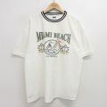 90s 半袖Tシャツ マイアミビーチ ホワイト XL | 古着