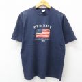オールドネイビー 00s 半袖Tシャツ ビッグロゴ ネイビー L | 古着