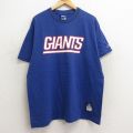 XL★古着 リーボック REEBOK 半袖 ビンテージ Tシャツ メンズ 00年代 00s NFL ニューヨークジャイアンツ コットン クルーネック 青 ブルー アメフト スーパーボウル 24jun06 中古