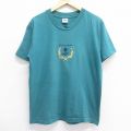 90s 半袖Tシャツ イカリ刺繍 ライトブルー L | 古着
