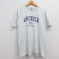 フルーツオブザルーム 00s 半袖Tシャツ 星条旗 グレー XL | 古着
