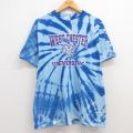 00s 半袖Tシャツ ウエストチェスター大学 ブルータイダイ L | 古着