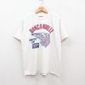 L★古着 リーボック REEBOK 半袖 ビンテージ Tシャツ メンズ 00年代 00s バスケットボール コットン クルーネック 白 ホワイト 24jun14 中古