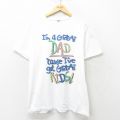 L★古着 半袖 ビンテージ Tシャツ メンズ 80年代 80s DAD クルーネック USA製 白 ホワイト 24jun15 中古