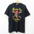 XL★古着 フルーツオブザルーム 半袖 ビンテージ Tシャツ メンズ 00年代 00s スカル 海賊 ピッツバーグ 大きいサイズ コットン クルーネック 黒 ブラック 24jun17 中古