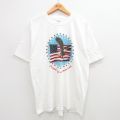 00s 半袖Tシャツ 星条旗ワシ ホワイト L | 古着
