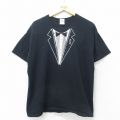 00s 半袖Tシャツ タキシード ブラック L | 古着