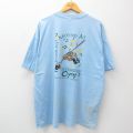 ヘインズ 80s 半袖Tシャツ バイオリン ライトブルー XL | 古着