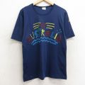90s 半袖Tシャツ スマイル ネイビー M | 古着