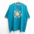 00s 半袖Tシャツ CHIMU ライトブルー XL | 古着