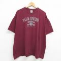 00s 半袖Tシャツ パームスプリングス バーガンディ XL | 古着