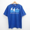 90s 半袖Tシャツ ヨット ブルー XL | 古着