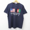 00s 半袖Tシャツ 星条旗 ネイビー L | 古着