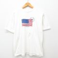 OLD NAVY 90s 半袖Tシャツ 星条旗 生成り L | 古着
