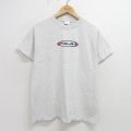 【50%OFF】M★古着 フィラ FILA 半袖 ビンテージ Tシャツ メンズ 00年代 00s ビッグロゴ コットン クルーネック 薄グレー 霜降り 24jul05 中古