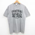 ラッセル 00s 半袖Tシャツ ソフトボール グレー XL | 古着