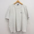 チャンピオン 90s 半袖Tシャツ ワンポイントロゴ グレー霜降り XL | 古着