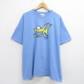 00s 半袖Tシャツ 魚 ネイビー XL | 古着