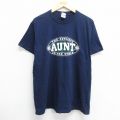 フルーツオブザルーム 00s 半袖Tシャツ AUNT ネイビー L | 古着