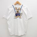 90s 半袖Tシャツ ウサギカメラ刺繍 ホワイト L | 古着