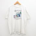 XL★古着 半袖 ビンテージ Tシャツ メンズ 00年代 00s ボストン 太鼓 自由の女神 大きいサイズ コットン クルーネック 白 ホワイト 24jul11 中古