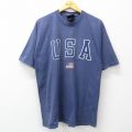00s 半袖Tシャツ USAロゴ ネイビー XL | 古着
