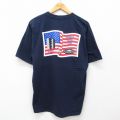 All Sport 00s 半袖Tシャツ 星条旗 ネイビー XL | 古着