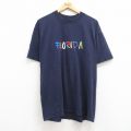 00s 半袖Tシャツ フロリダ刺繍 ネイビー XL | 古着