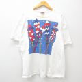 90s 半袖Tシャツ ロケット花火 ホワイト XL | 古着