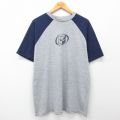 XL★古着 半袖 ビンテージ Tシャツ メンズ 00年代 00s ジャス フェス モントリオール ラグラン コットン クルーネック カナダ製 グレー他 霜降り 24jul23 中古